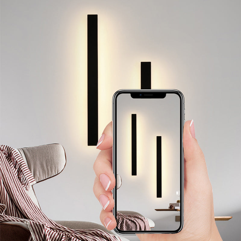 Edge Modern Design LED Vegglamper Black Metal for hage og gang