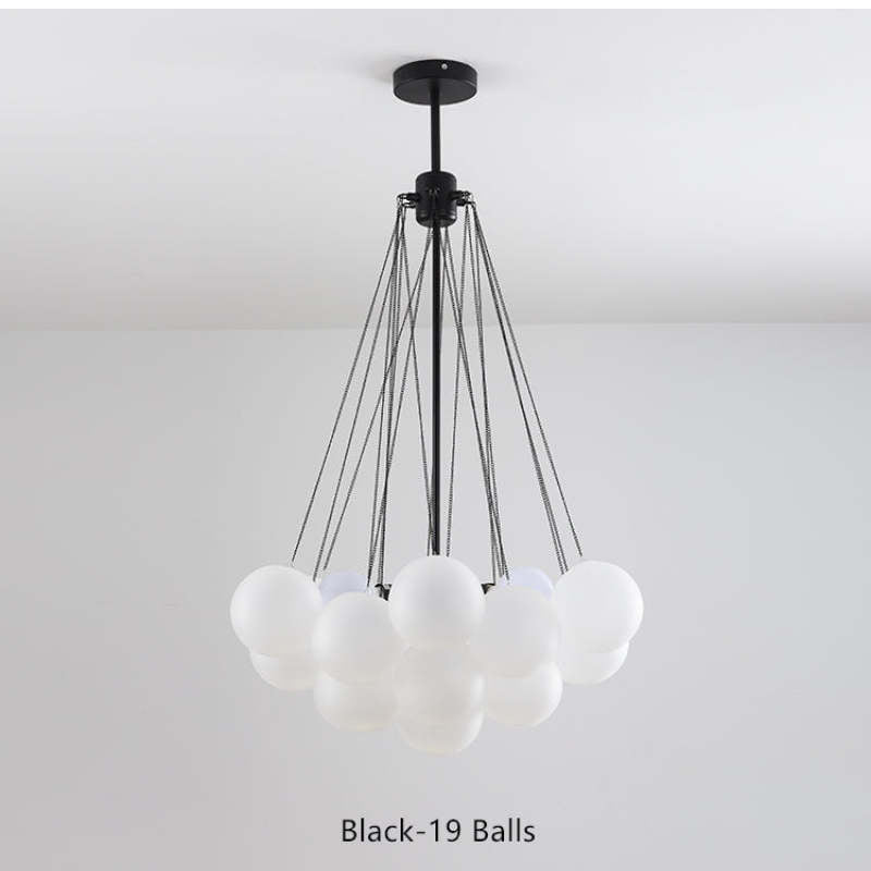 Glamora - Lampada a sospensione di design in metallo e vetro