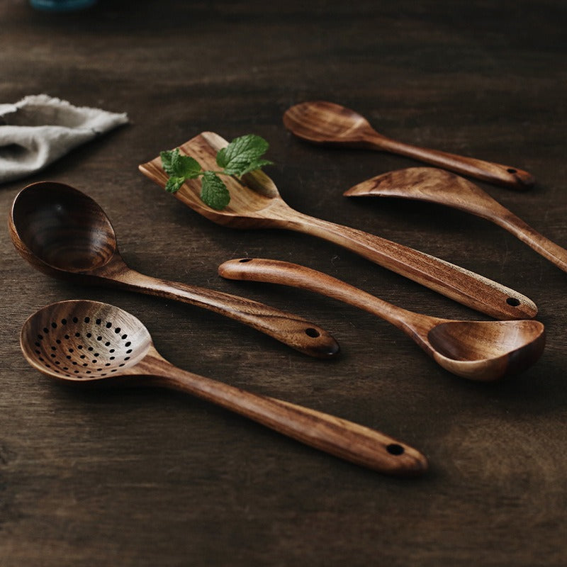 Colección culinaria Pure Teak (juego de 7 piezas)