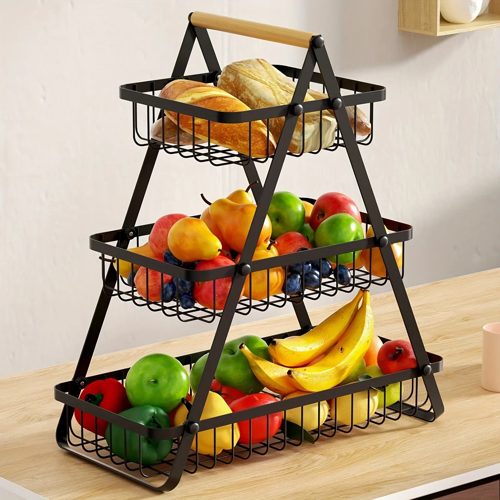 FruitCascade - Organizer per la conservazione della frutta a 2/3 livelli