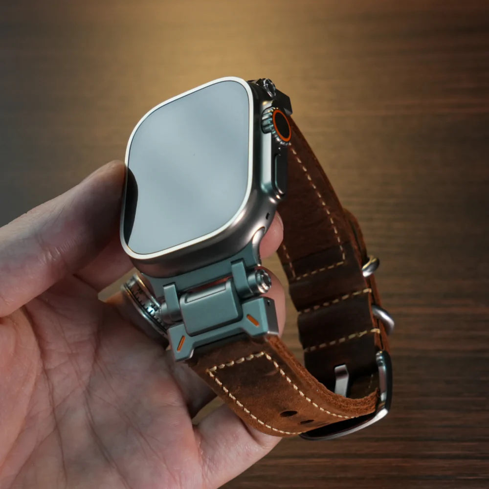 Bracelet en cuir tactique pour Apple Watch