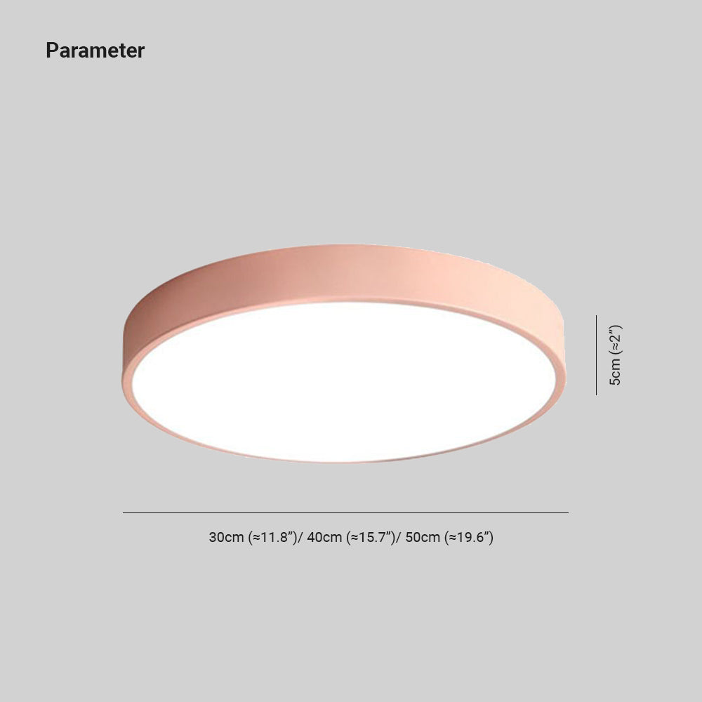 Morandi moderne ronde LED-plafondlamp roze grijs metalen woonkamer