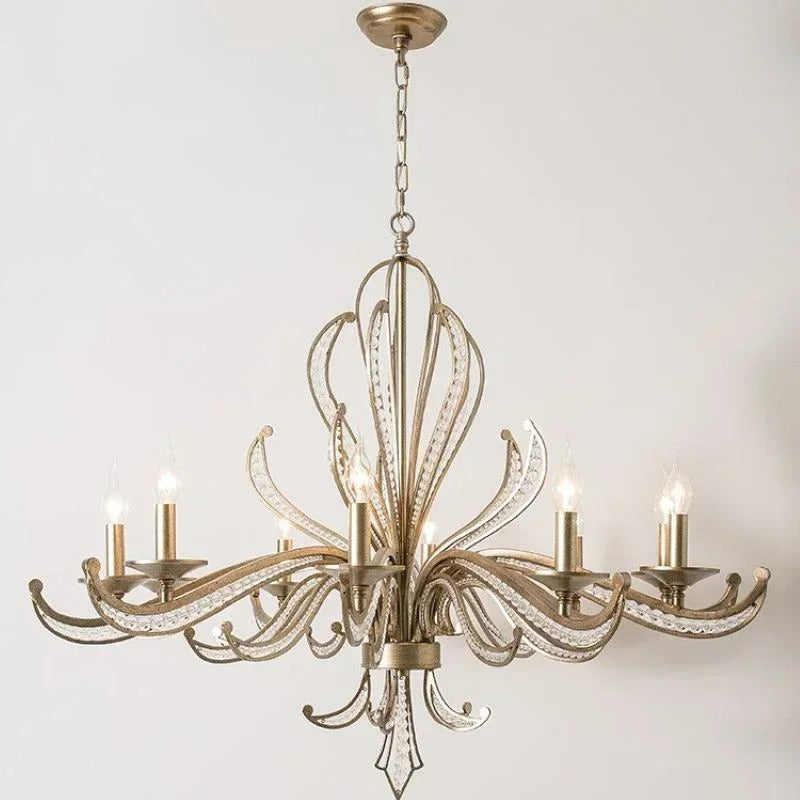 Opulent Bloom Crystal Chandelier