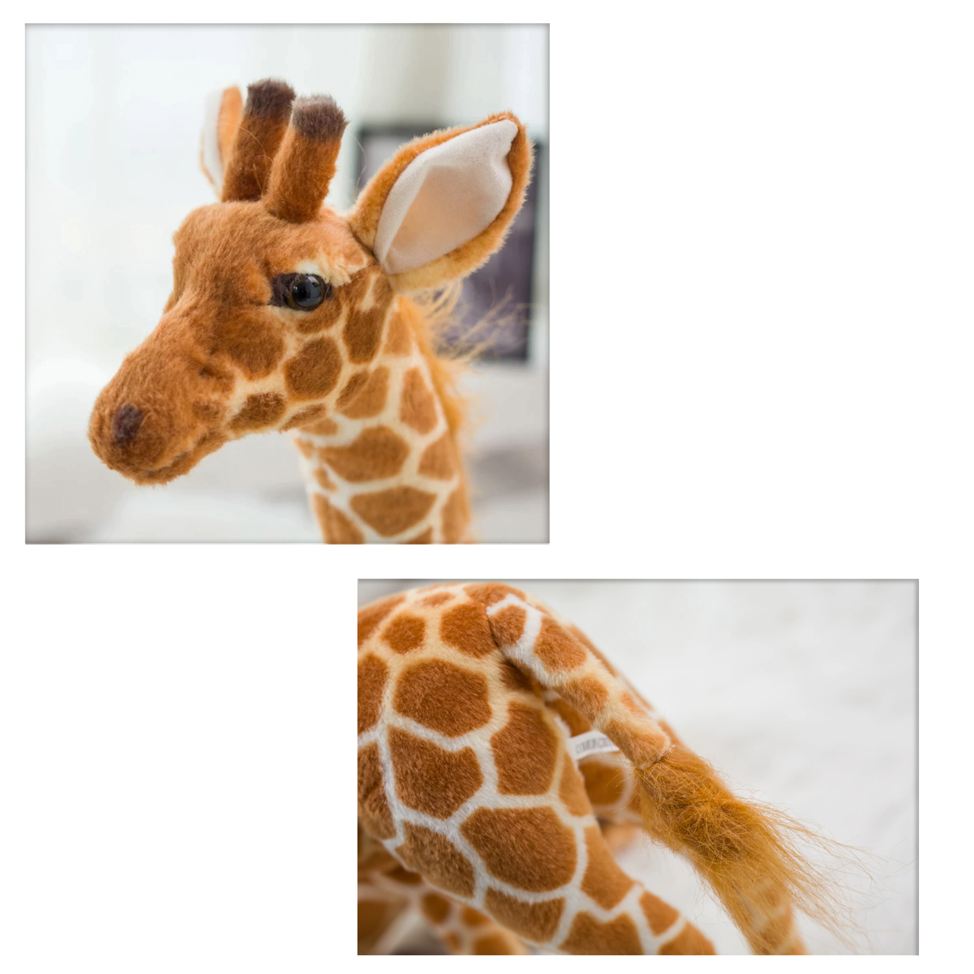 Girafe géante en peluche réaliste