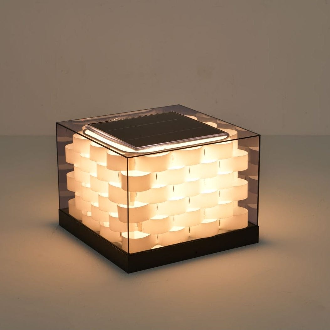 Lampe d'extérieur Cubed Weave (solaire)