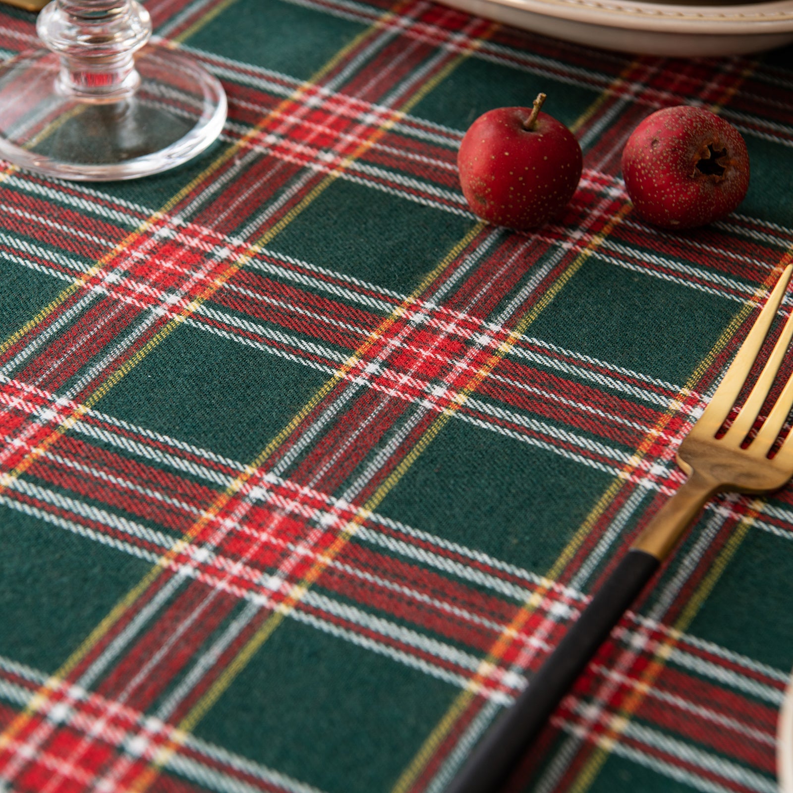 Julefest Tradisjonell skotsk Tartan Squares duk