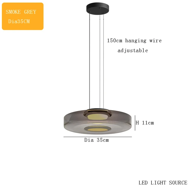 Lampada a sospensione in vetro Delphine