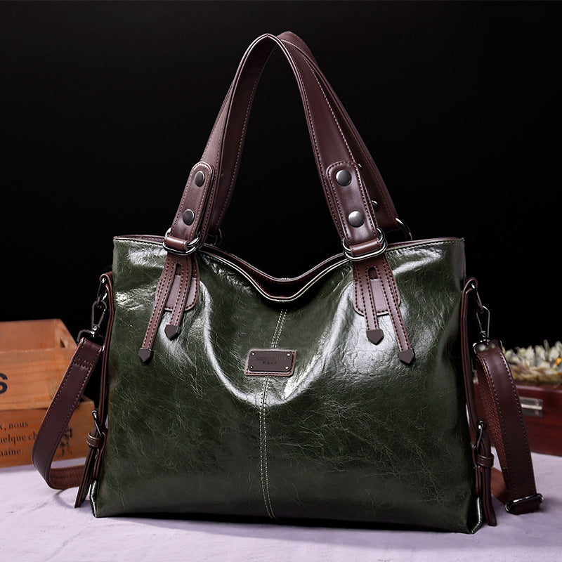 Casual Woman's Leather Handbag