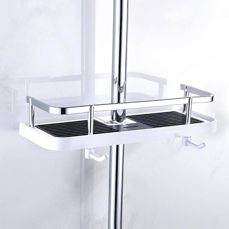 Support de rangement pour tringle de douche dans la salle de bain