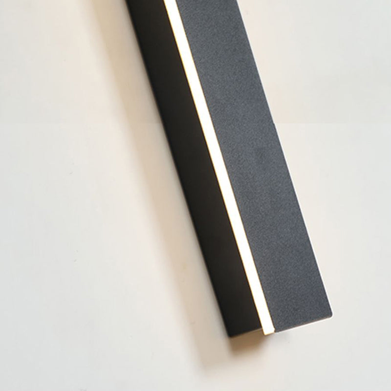 Lámparas de pared LED de diseño moderno Edge de metal negro para jardín y pasillo