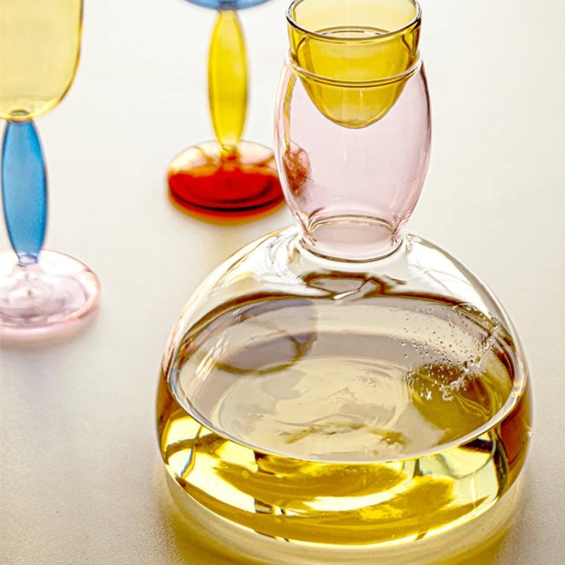 Pop of Color Glass Wine Decanters