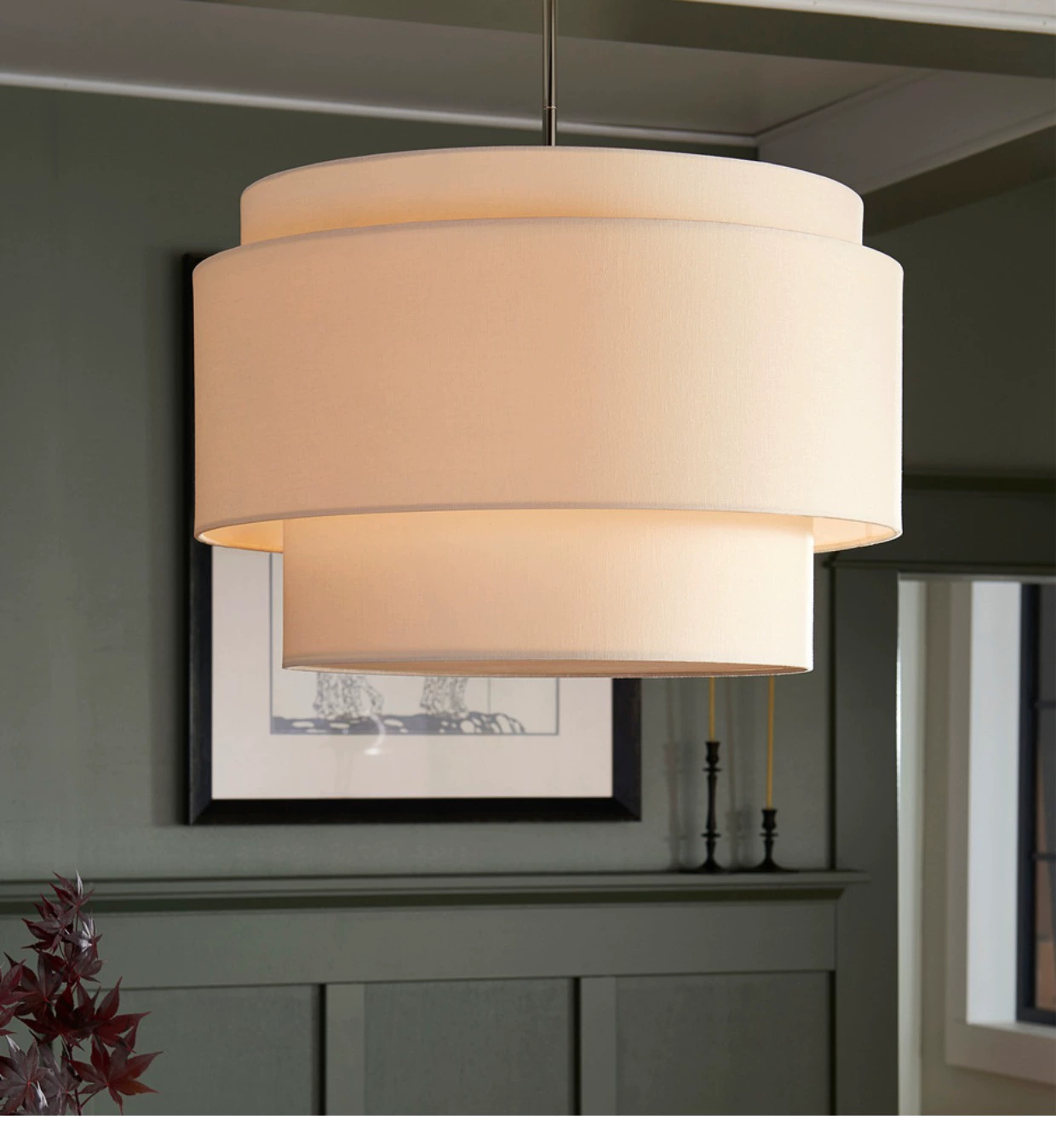 BeigeDrum - Elegant Beige Linen Lampshade