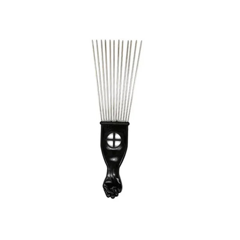 Antistatisk Afro Pick Comb laget av metall