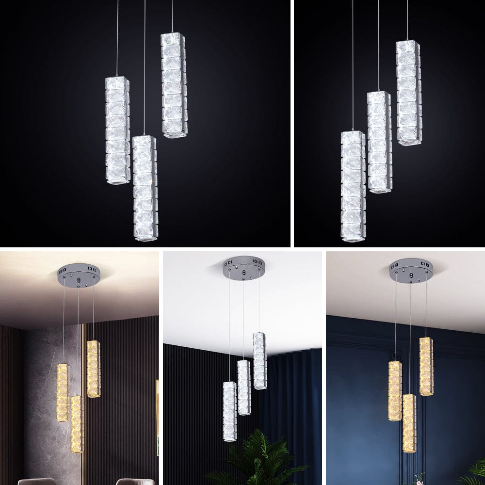 Vertical Crystal Luxury LED Chandelier