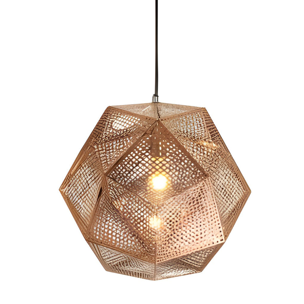 LichtDesign - Geometric Round Pendant Lamp made of Electrolytic Metal