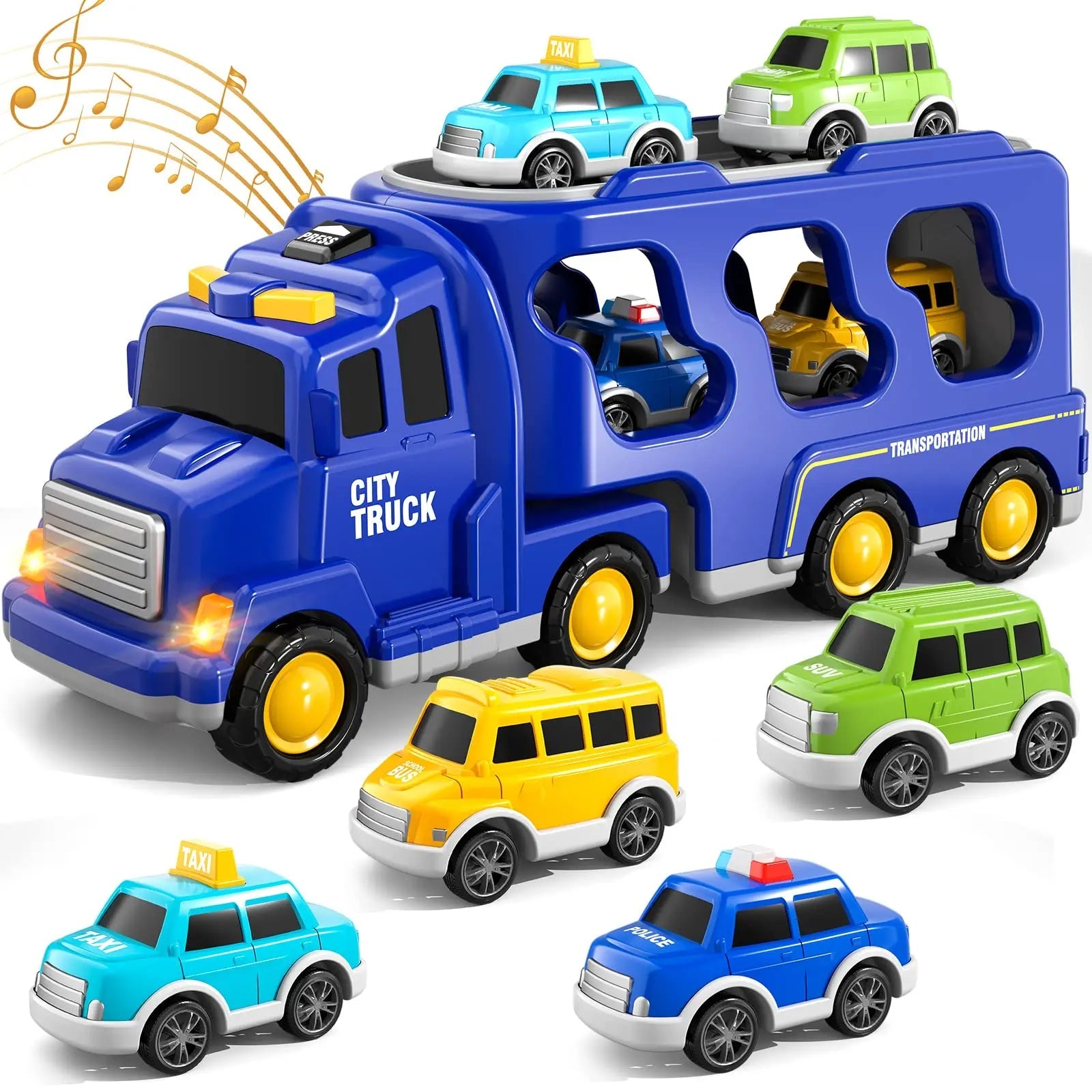 Magic Car City™ - Bil med ljus och musik - leksakstransporter