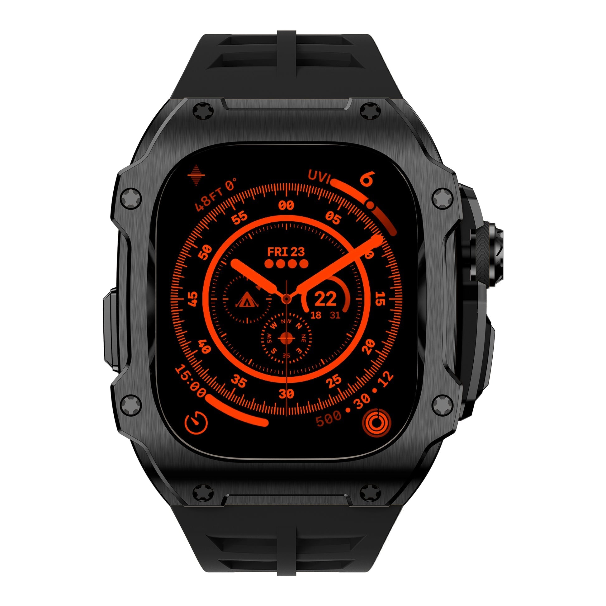 RM7015-Serie – Dark Vanguard Apple Watch Ultra-Edelstahlgehäuse