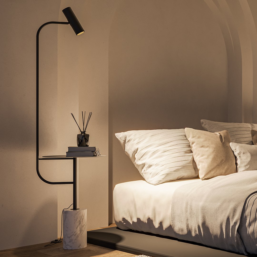 LumiMarble - Staande lamp met warm licht