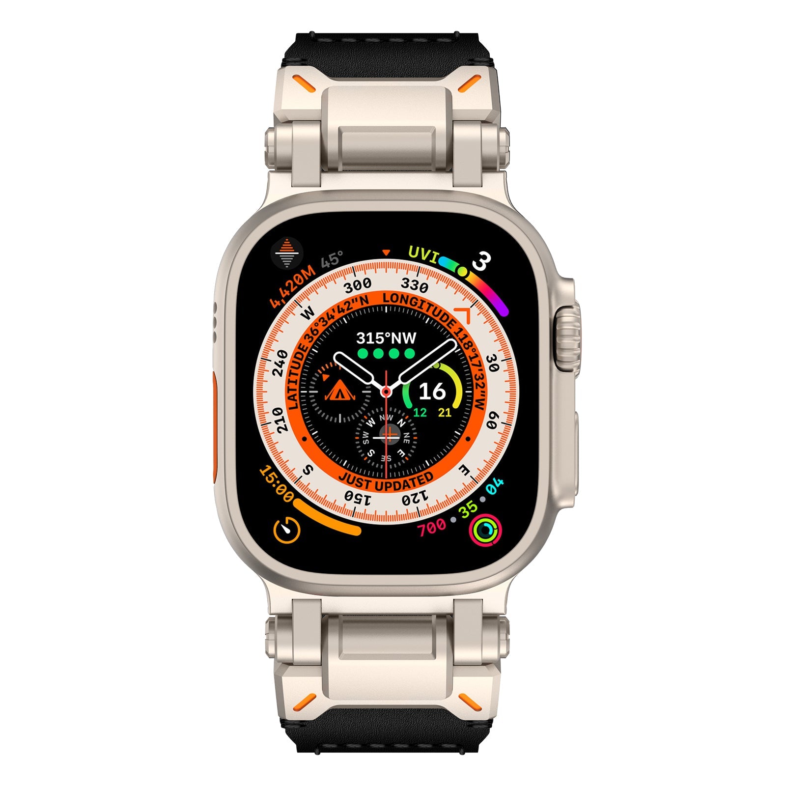 רצועת עור Crazy Horse Explorer עבור Apple Watch