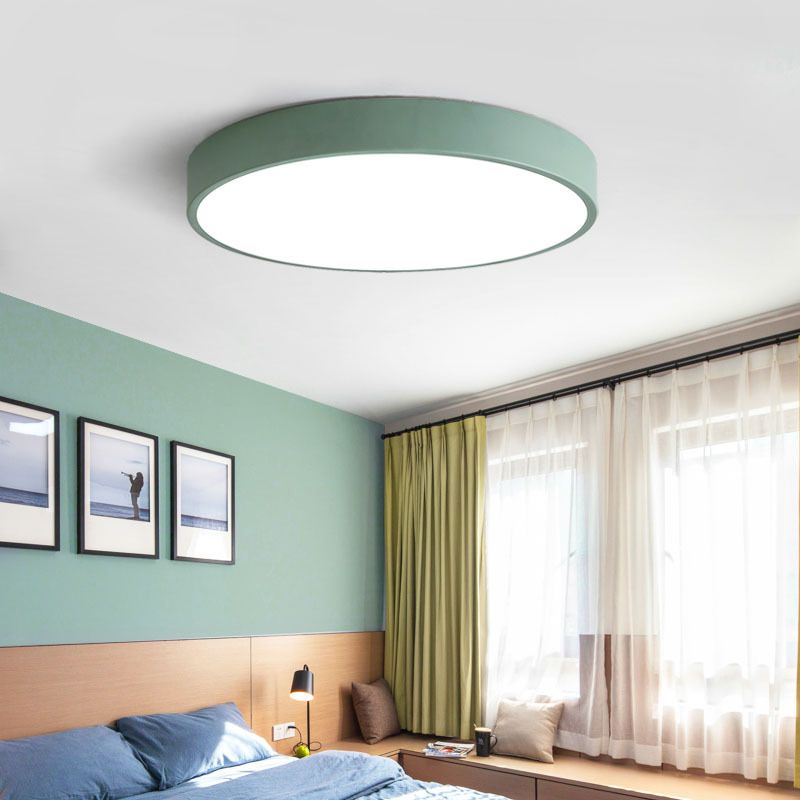 Morandi Lampada da Soffitto Moderna a LED Rotonda in Metallo Rosa Grigio Soggiorno