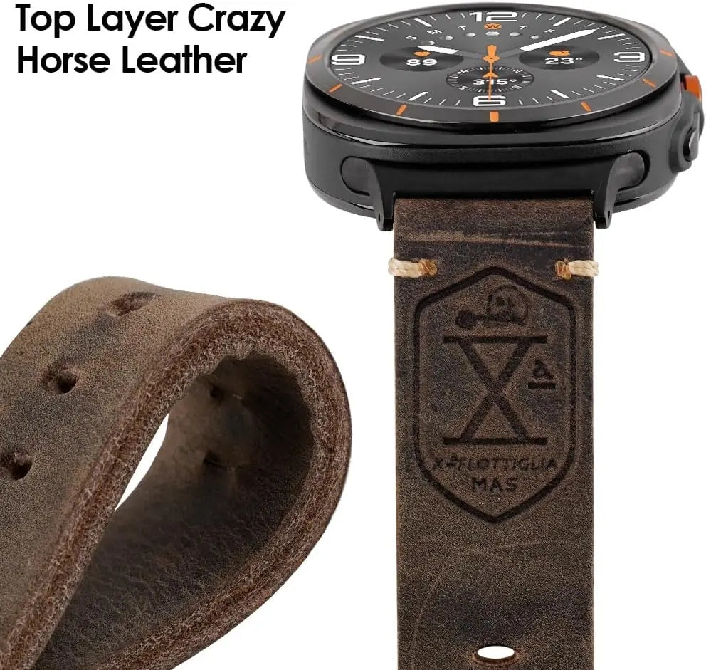 Vintage Leather Band For Samsung Watch Ultra