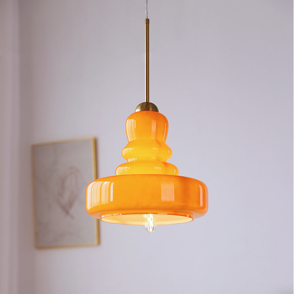 Lampada a sospensione a forma di zucca Bauhaus colorata