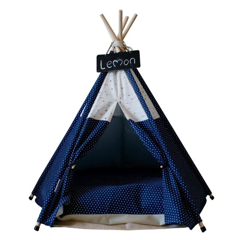 Teepee moderno bohemio para perros con cojín de cama suave