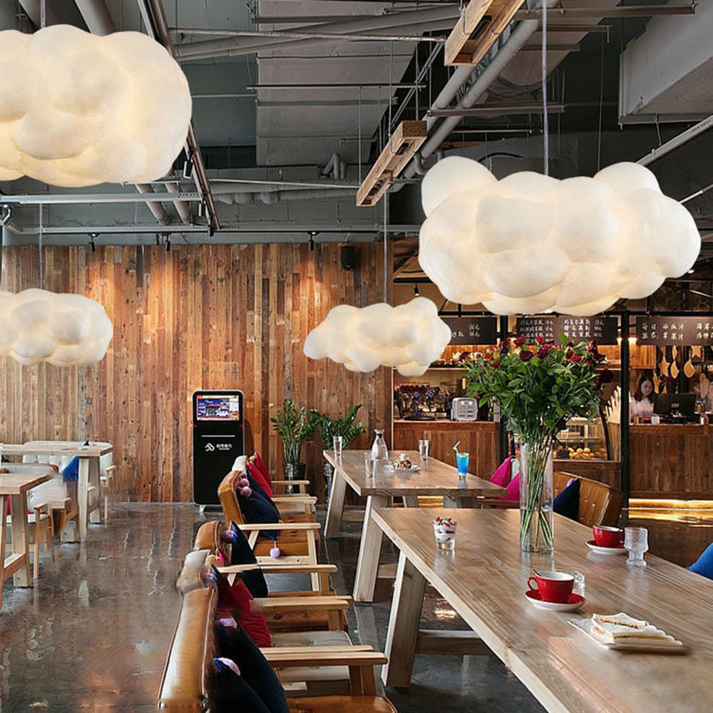 Minori Design Cloud LED Pendellampa PVC/Bomull Vit