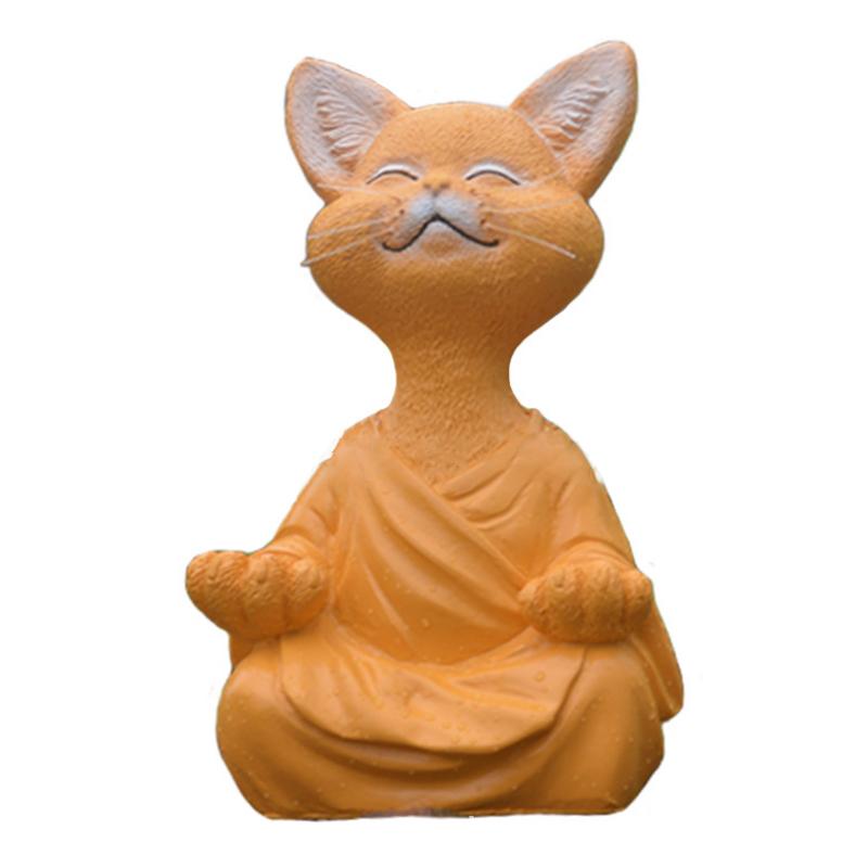 Decoración de gato Buda feliz