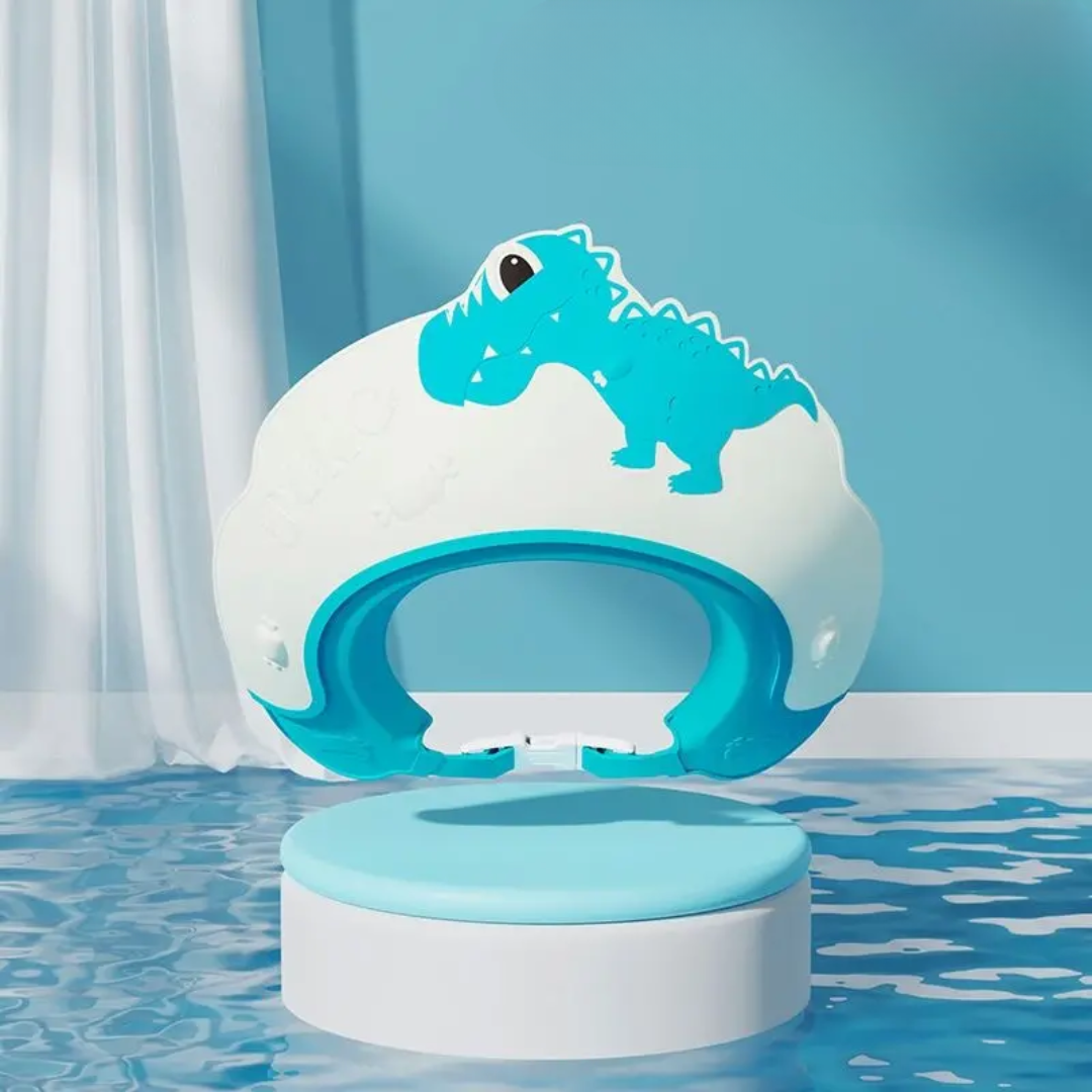 SplashSafe Dino | כובע רחצה נגד מים ושמפו