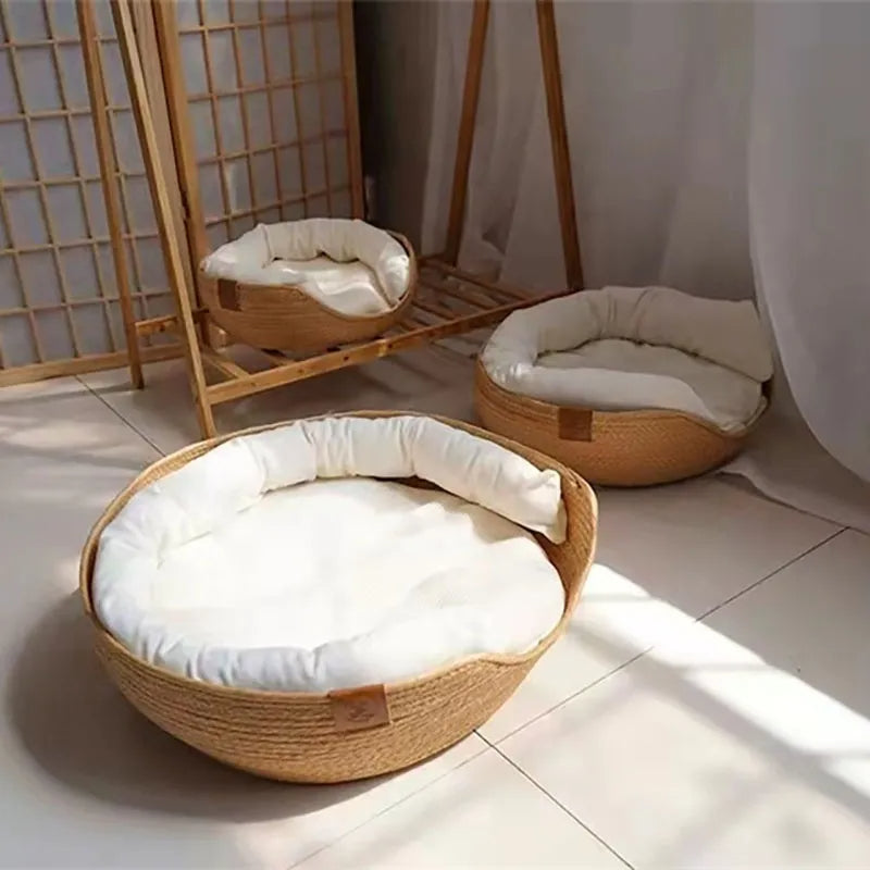 Letto per animali domestici intrecciato Bamboo Bliss