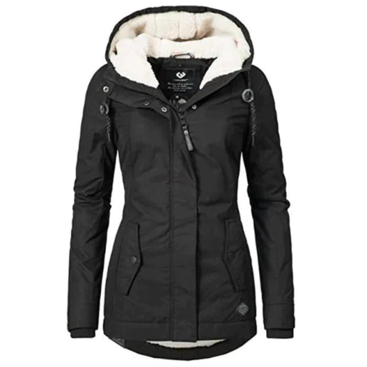 Stavanger- Manteau/veste d'hiver doublé avec capuche imperméable femme