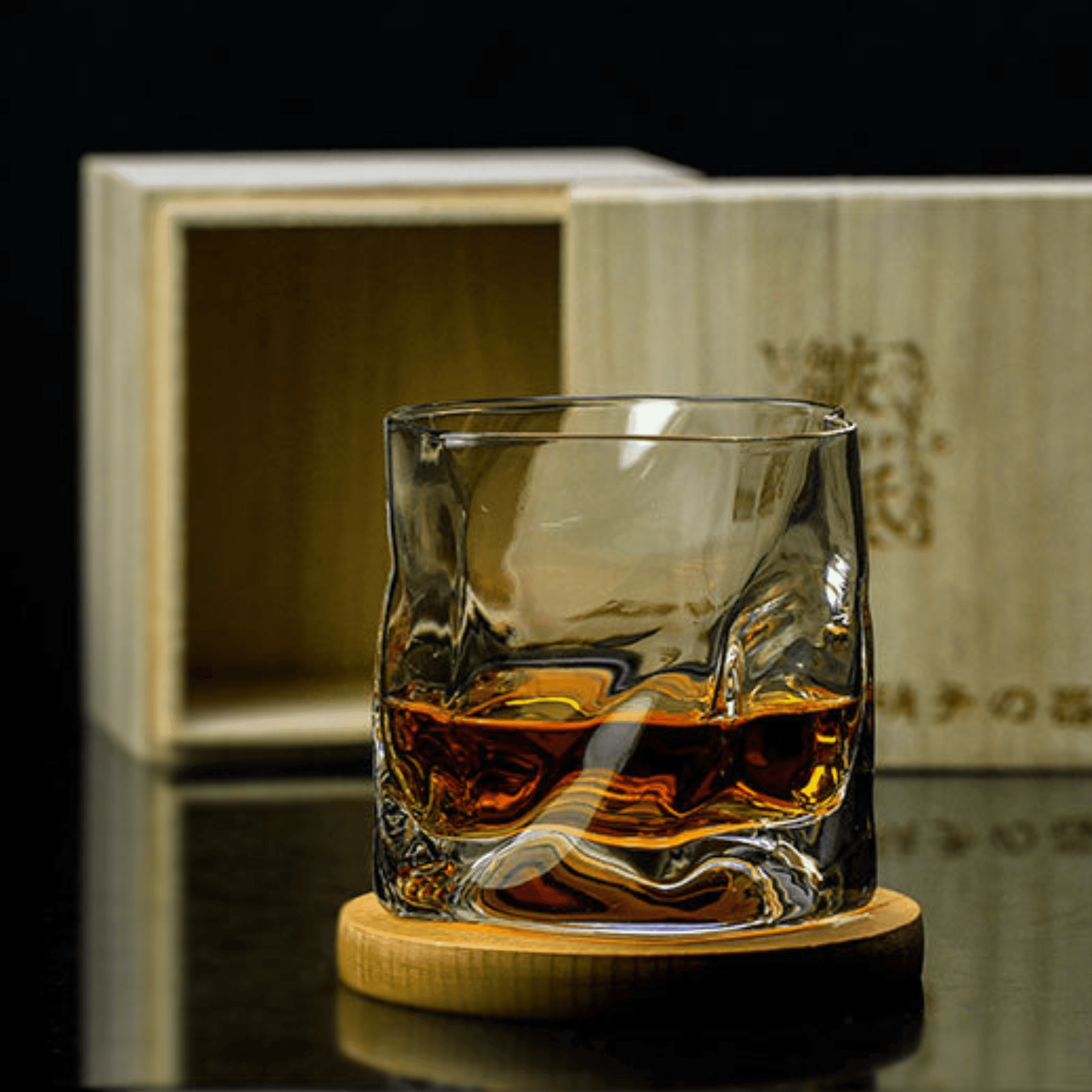 Japanese Edo Kiriko Crumple Body Whisky Glass