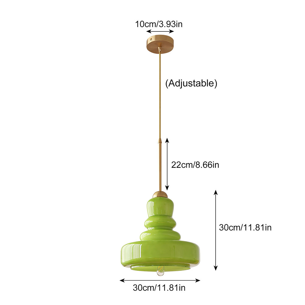 Färgglad taklampa från Bauhaus kalebass