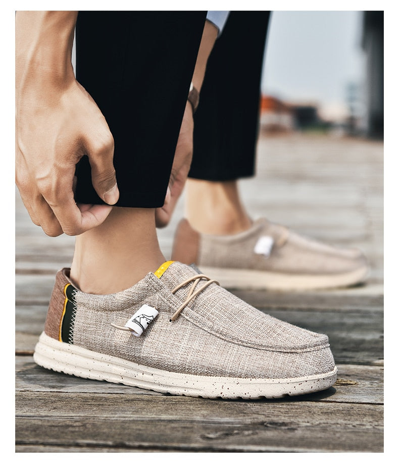 CasualEdge - Zapatos casual de lona para hombre