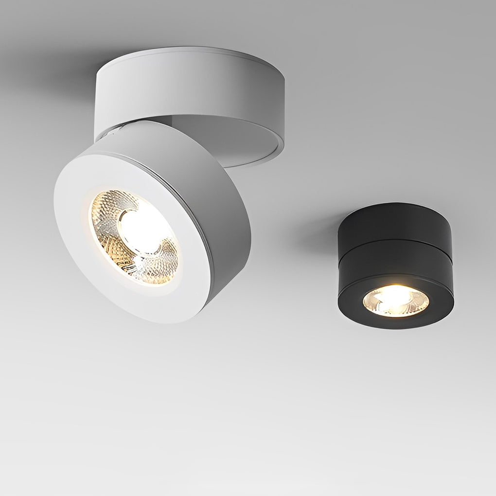 LichtVisie - Lampada da incasso a soffitto con faretto nordico LED rotondo pieghevole orientabile