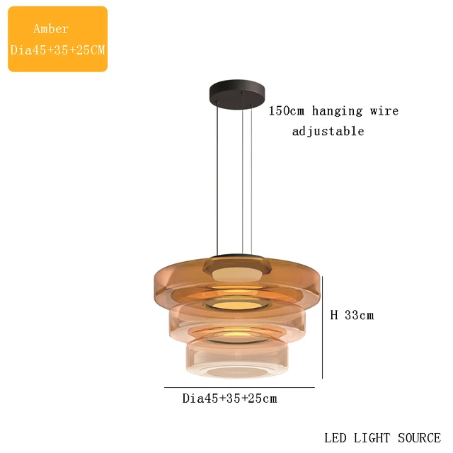 Lampe à suspension en verre Delphine