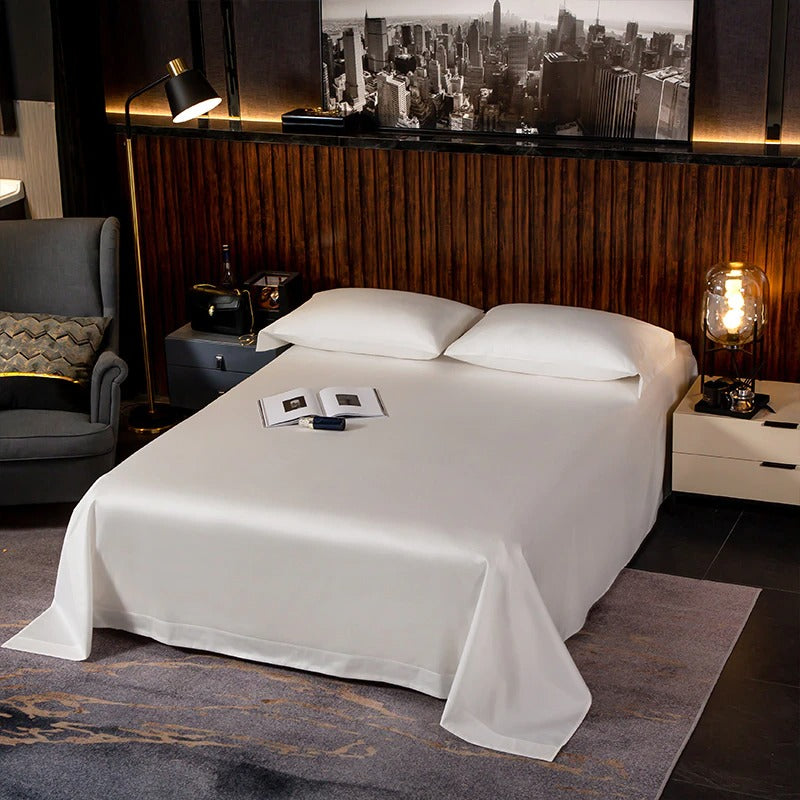 Lakibia White Silky Soft Egyptian Cotton Bedding Set