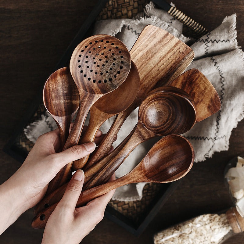 Colección culinaria Pure Teak (juego de 7 piezas)