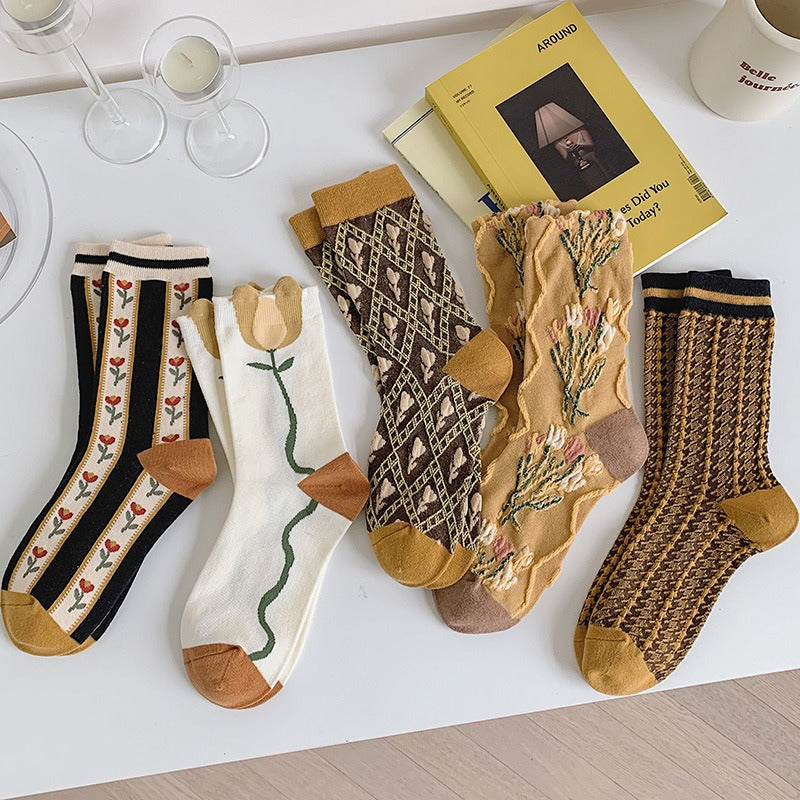 Vanessa Shelly | Vintage Golden Harvest Socken (5 Paar Set)