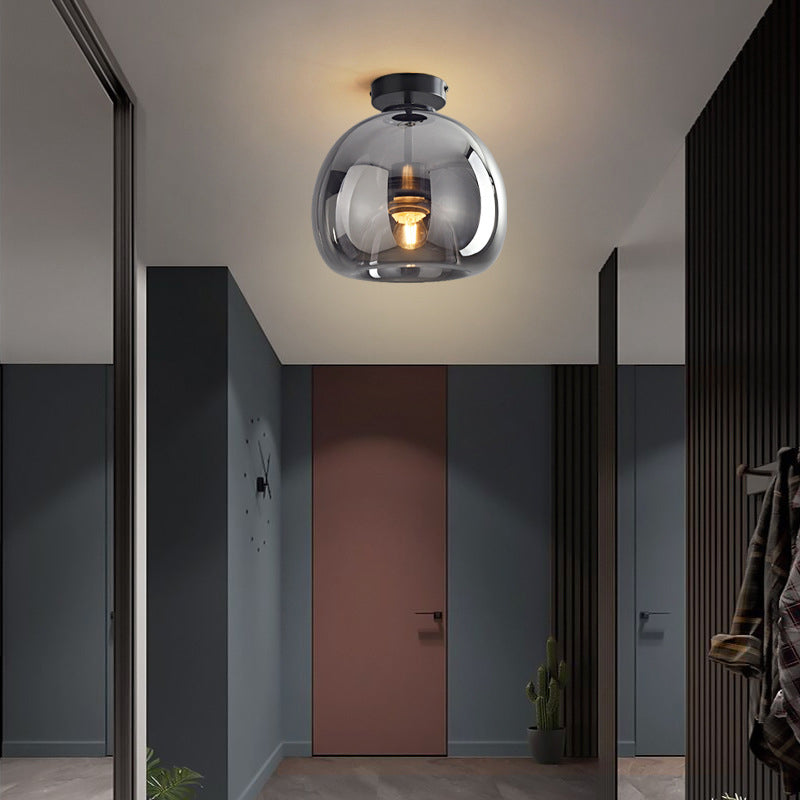 Goldenova - Elegante lampada da soffitto rotonda in nero e oro