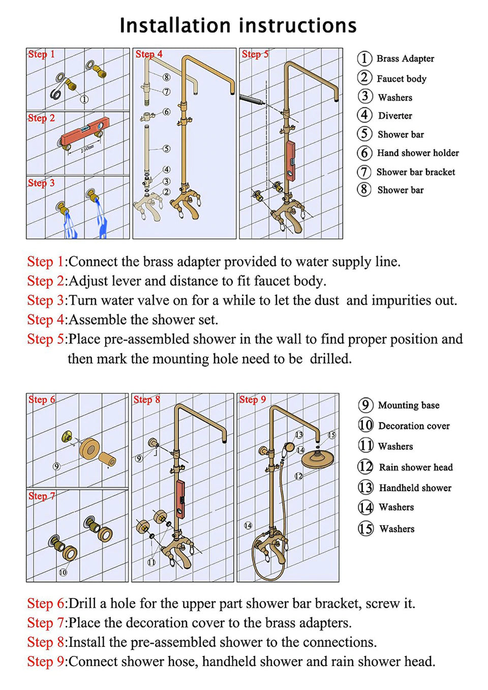 La douche de précipitation