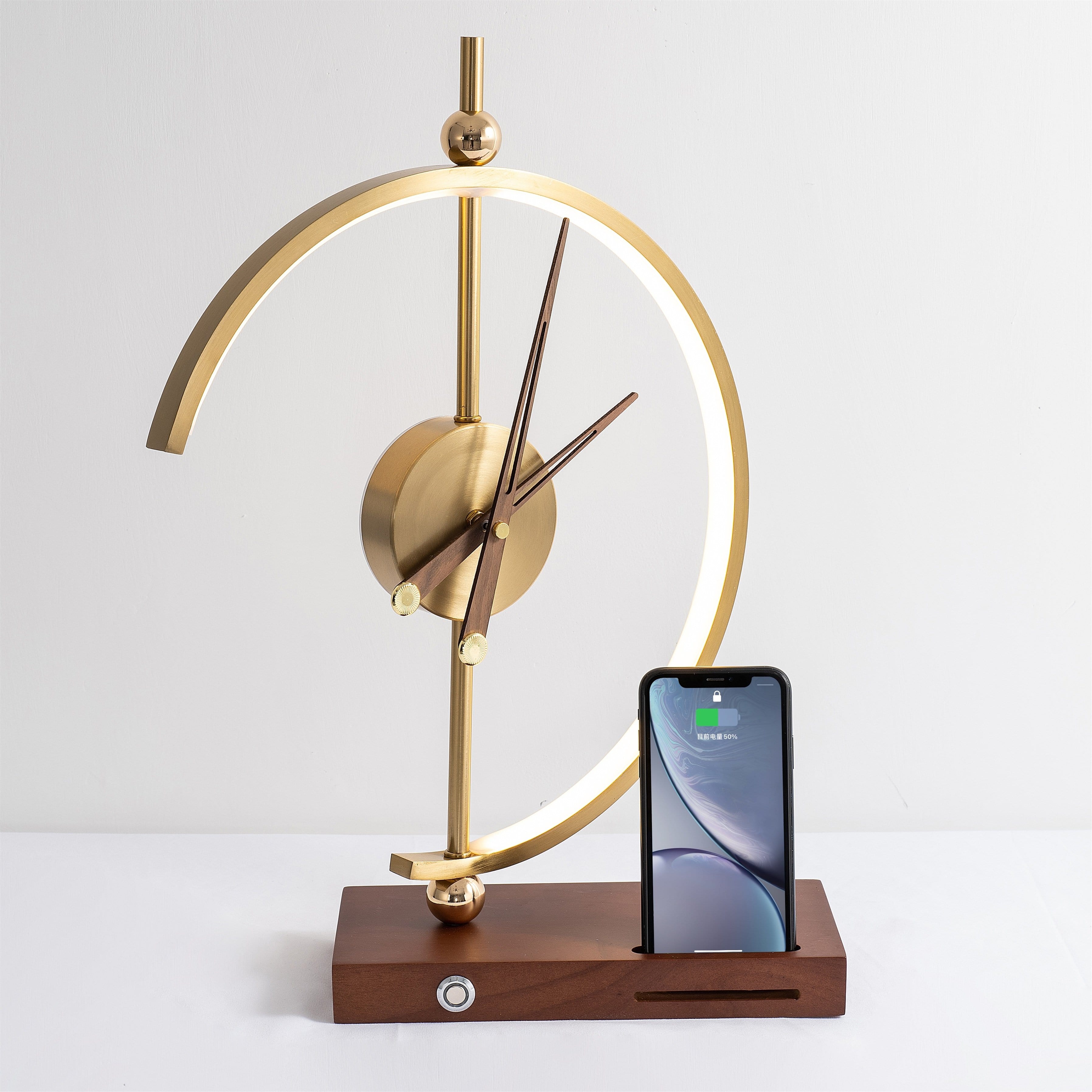 Lampada con orologio Khonsu (ricarica wireless)