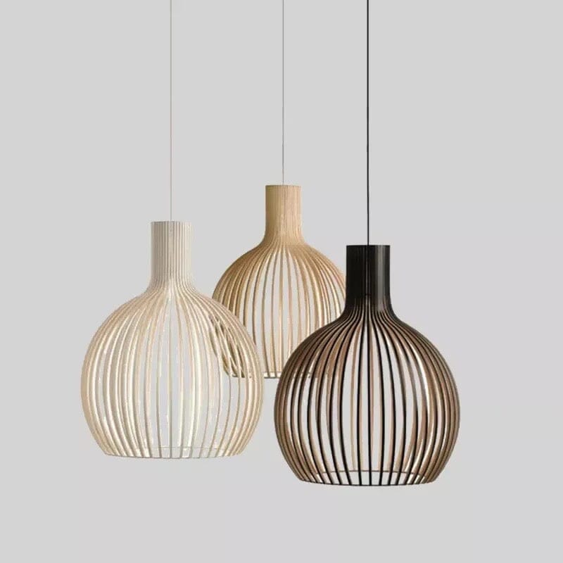 Nordic houten kooi hanglamp kroonluchter