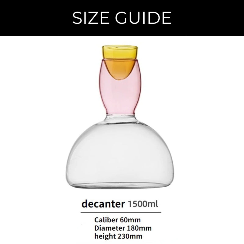 Pop of Color Glass Wine Decanters