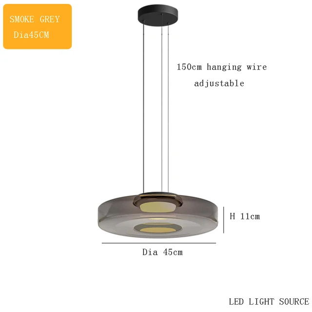 Lampe à suspension en verre Delphine