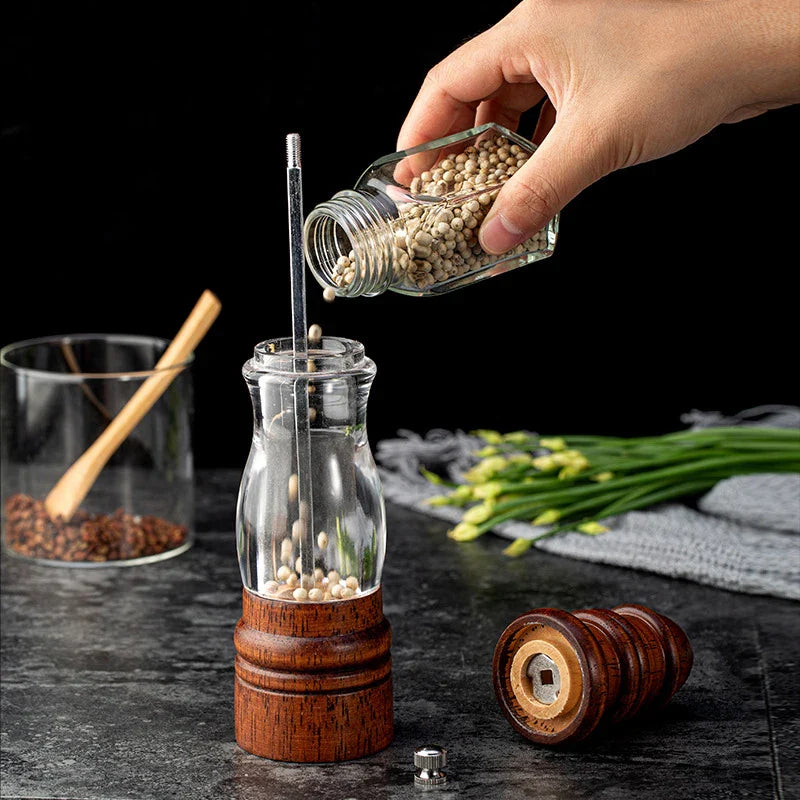 Solid Wood Salt and Pepper Grinders