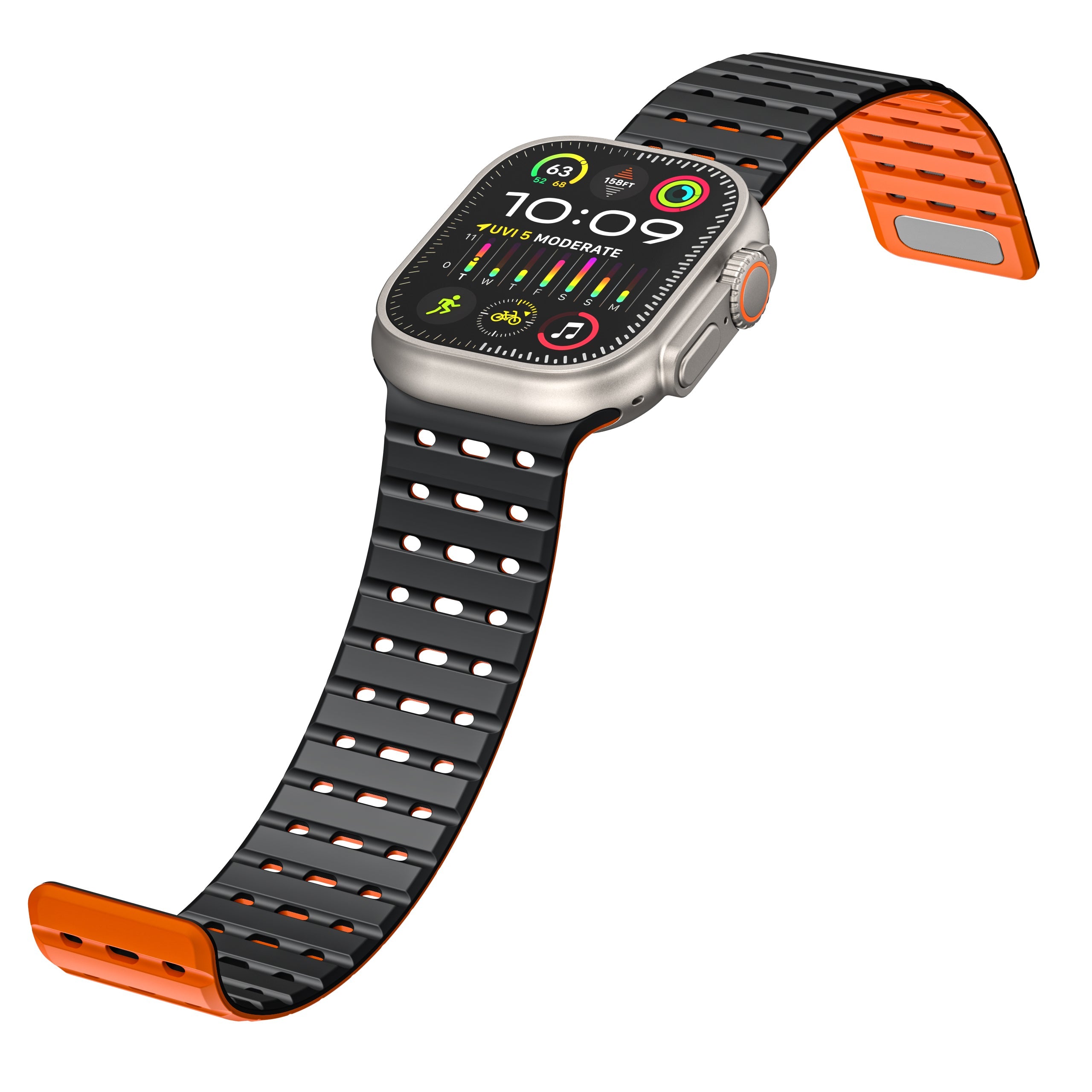 רצועת סיליקון מגנטית נושמת AW עבור Apple Watch