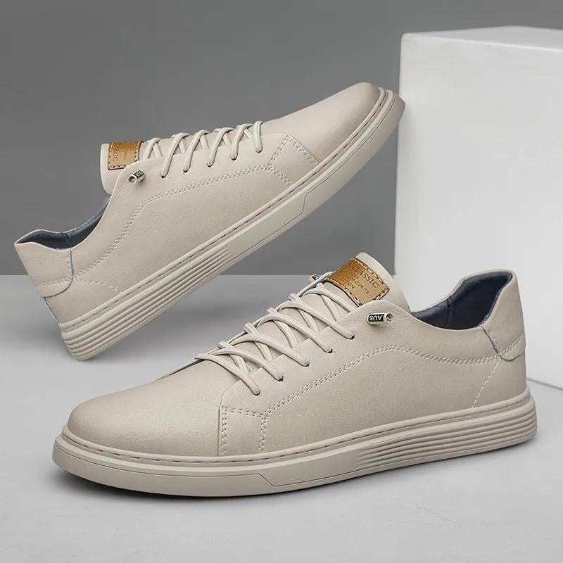 Svarte sneakers i skinn - Matteo