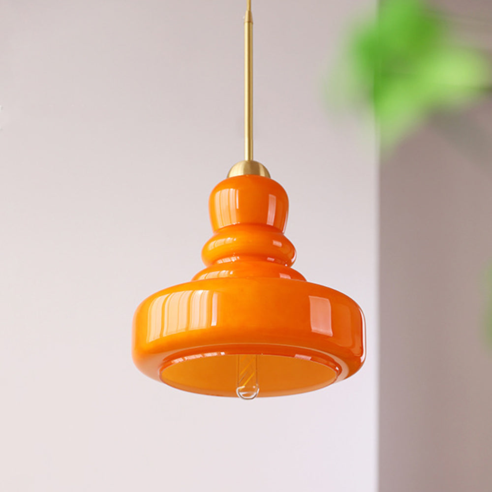 Lampada a sospensione a forma di zucca Bauhaus colorata